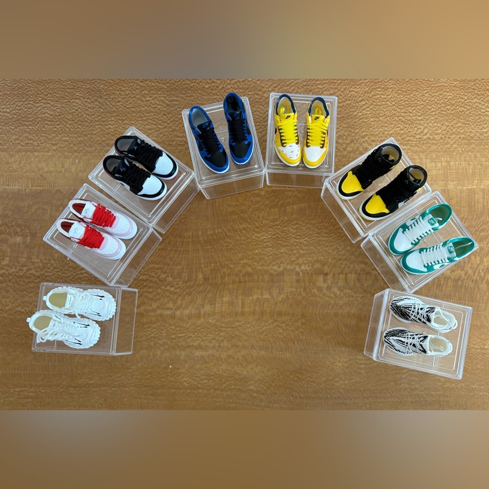 8 Mini Multi-Color Sneakers for your Labubu, DIY Keychains, or Display!
